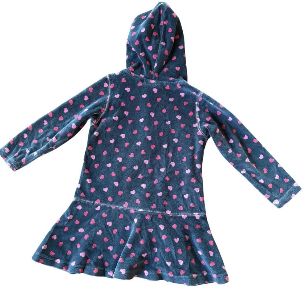 Sesame Street by Nannette Velour Heart Elmo Hooded Dress Toddler Girl 3T
